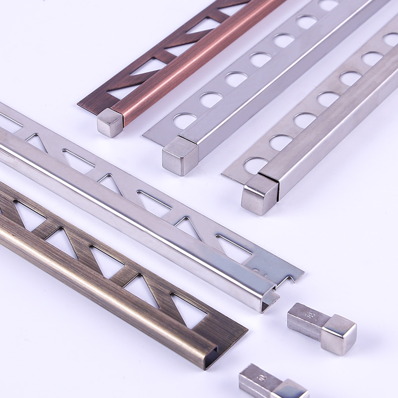 Stainless steel tile trim